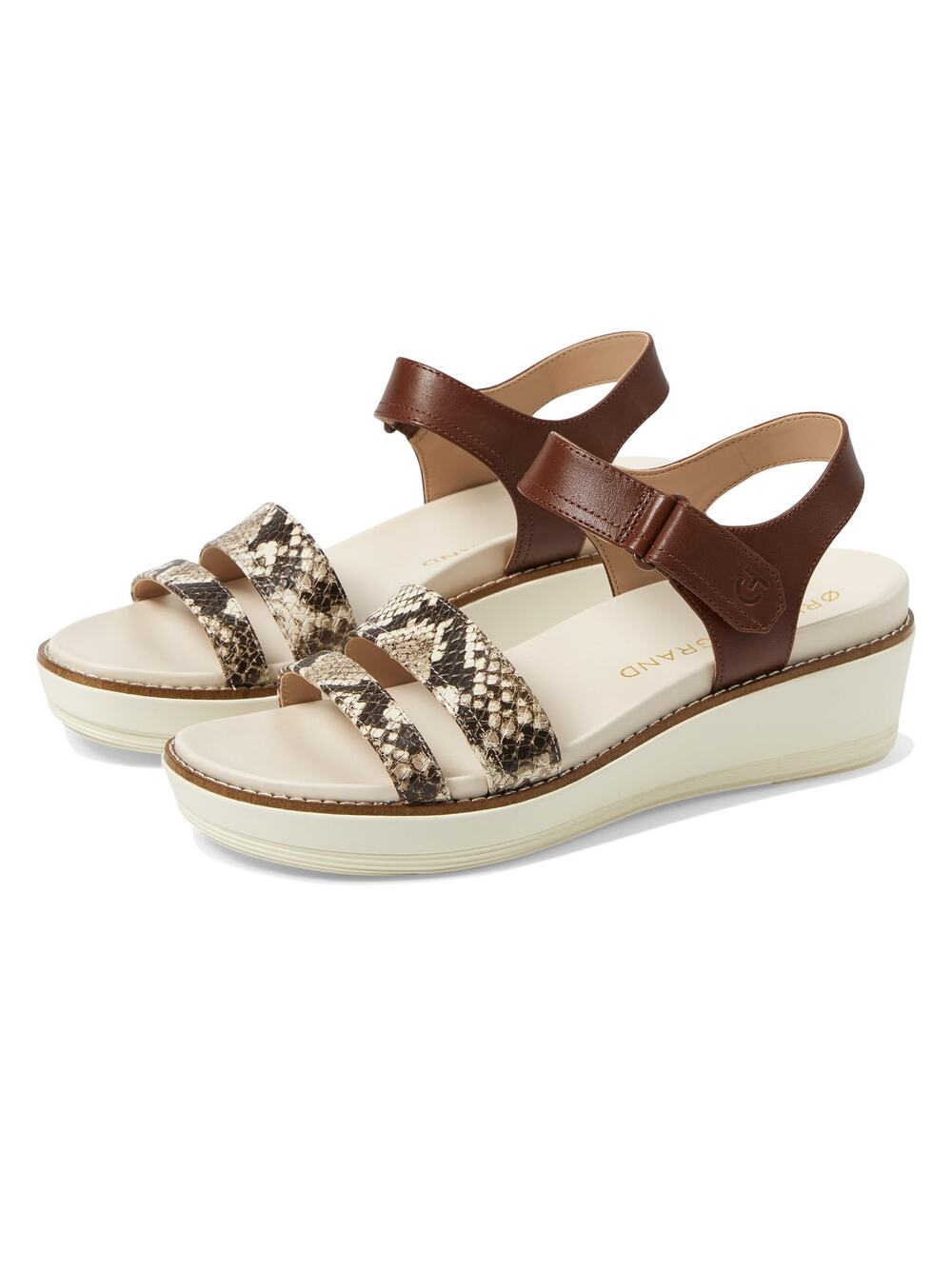 NWT  Cole Haan Originalgrand Peyton Women's Pecan/Sandollar Snake 9.5 B Medium